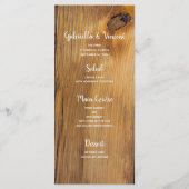 Country Sunflower Western Hochzeitmenü Menükarte (Rückseite)