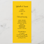 Country Sunflower Western Hochzeitsprogramm Programm (Rückseite)