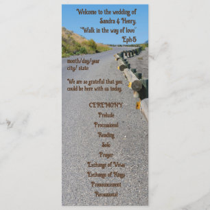 Country Sunflower Western Hochzeitsprogramm Programm