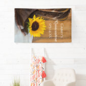 Country Sunflower Western Quinceañera Banner (Insitu)