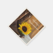 Country Sunflower Western Quinceañera Serviette (Ecke)