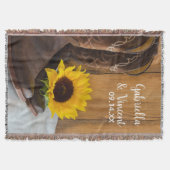 Country Sunflower Western Wedding Keepake Decke (Vorderseite)