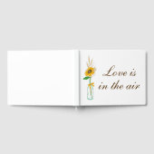 Country Sunflowers Boho Yellow Floral Wedding Gästebuch (Voll)