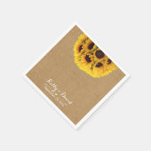 Country Sunflowers Burlap Hochzeit Serviette (Ecke)