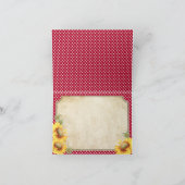 Country Sunflowers Gingham Check Rustic Thank You Dankeskarte (Innenseite)