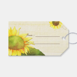 Country Sunflowers Hochzeit Geschenkanhänger