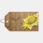 Country Sunflowers Hochzeit Geschenkanhänger (Rückseite Horizontal)