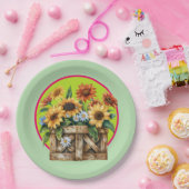 Country Sunflowers Pappteller (Party)