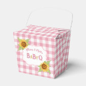 Country Sunflowers Pink Gingham Karo BabyQ GRILLEN Geschenkschachtel (Vorderseite)