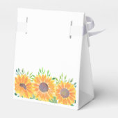 Country Sunflowers Wasserfarbenhochzeit Geschenkschachtel (Rückseite)