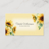 Country Sunflowers with QR Code Business Card Visitenkarte (Vorderseite)
