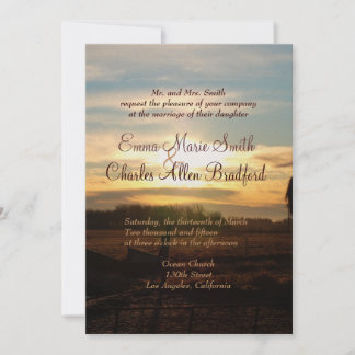 Country Sunrise Foto Hochzeitseinladungen Einladung