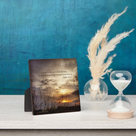 Country Sunrise Nature Art Foto und Bibel Verse Fotoplatte (InSitu)