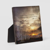 Country Sunrise Nature Art Foto und Bibel Verse Fotoplatte (Vorderseite)