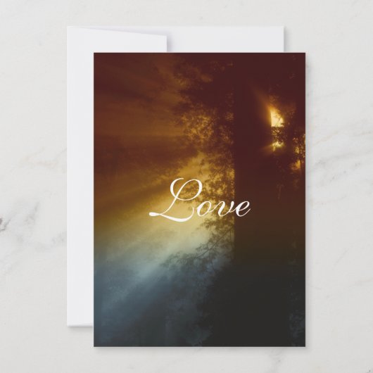 Country Sunrise Tree Silhouette Wedding Invitation Einladung (Rückseite)