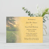 Country Sunset Hochzeit Einladung (Stehend Vorderseite)