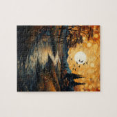 Country Sunset mit Vögeln und Stream Jigsaw Puzzle (Horizontal)
