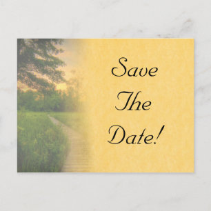 Country Sunset Wedding Save the Date Postcard Ankündigungspostkarte