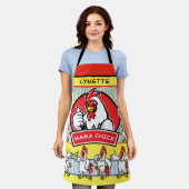 Country Sunshine Chicken Rooster Schürze (Getragen)