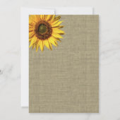 Country Sunshine Sunflower Brautparty Einladung (Rückseite)