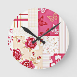 Country Sweet Ruby Red Wall Clock Runde Wanduhr