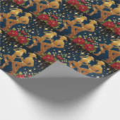 Country Tänzer Weihnachtsfeiertag Gruß Geschenkpapier (Ecke)