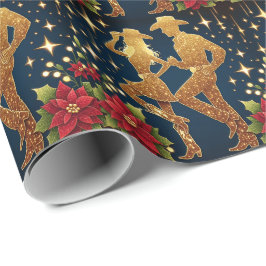 Country Tänzer Weihnachtsfeiertag Gruß Geschenkpapier
