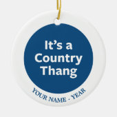 Country Thang Keramikornament (Vorne)