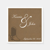 Country Theme Wedding Paper Napkins Serviette (Vorderseite)