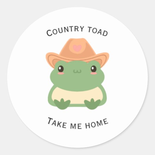 Country Toad Vinyl Aufkleber (Vorderseite)