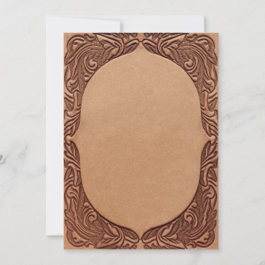 Country Tooling Western Coach Chic Wedding Einladung (Rückseite)