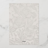 Country Toolted Leather Western Rugged Gold Weddin Folieneinladung (Rückseite)