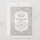 Country Toolted Leder Western Rustic Barn Wedding Einladung (Vorderseite)