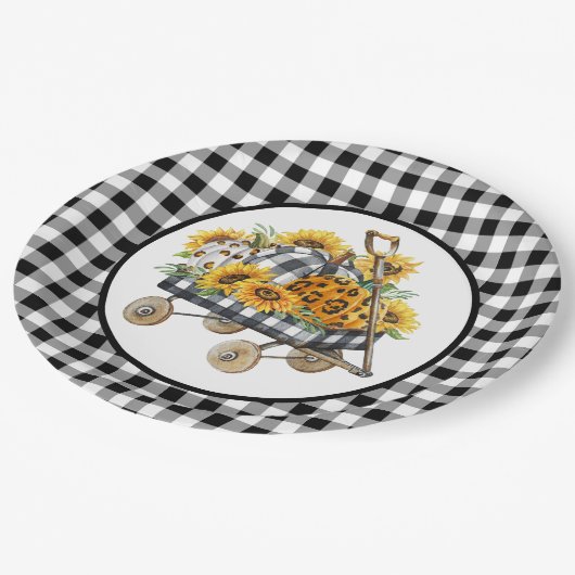 Country Toy Wagon Pappteller (Schrägansicht)