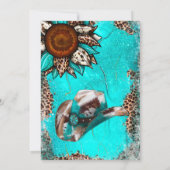 Country Turquoise Bridesmaids Luncheon Einladung (Rückseite)