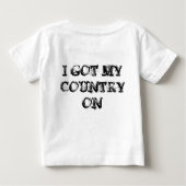 Country und Cowboys Säugling T - Shirt (Rückseite)