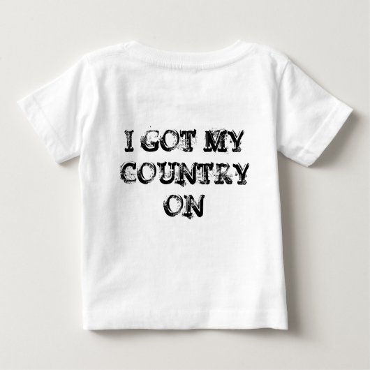 Country und Cowboys Säugling T - Shirt (Rückseite)