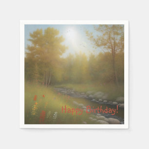 Country Vibes Birthday Serviette