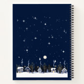 Country Village Nighttime Winter Sky Dream Journal Notizblock (Rückseite)