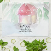 Country Village Weißes Weihnachten Geschirrtuch (Gefaltet)