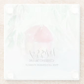 Country Village Weißes Weihnachten Glasuntersetzer (Rückseite)