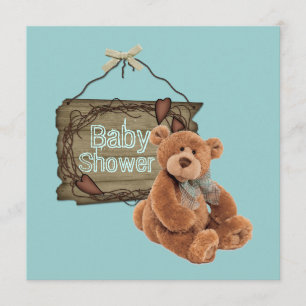 Country Vintag Tea Party Kinderdusche Einladung