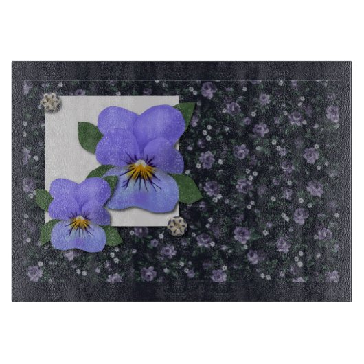 Country Violas Cutting Board Schneidebrett (Vorderseite)