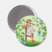 Country Violin Girl | Magnet (Vorderseite/Rückseite)