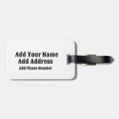 Country Visa Briefmarke Coole, individuell anpassb Gepäckanhänger (Rückseite horizontal)