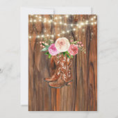 Country Wagon Wheel Pferd und Florals Babydusche Einladung (Rückseite)