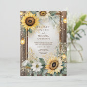 Country Wedday Baby Shower Rente Einladung (Stehend Vorderseite)