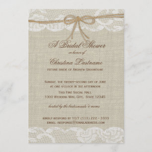 Country Wedding Brautparty Einladung