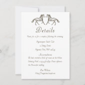 Country Wedding Details Pferd Braun Rustikaler Wes Einladung (Vorderseite)