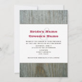 Country Wedding Einladung Daisies & Strawblumen (Rückseite)